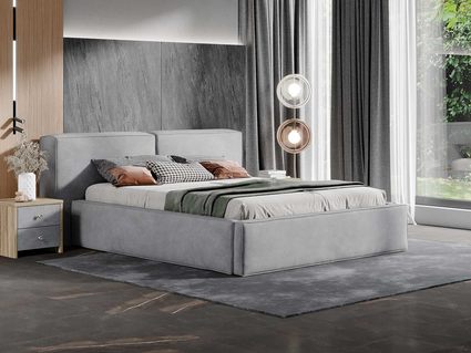 Кровать Сонум Europa Экокожа Коричневый (с основанием) 140х190