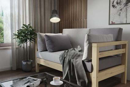 Диван Арско Домино Мини двухместный серый