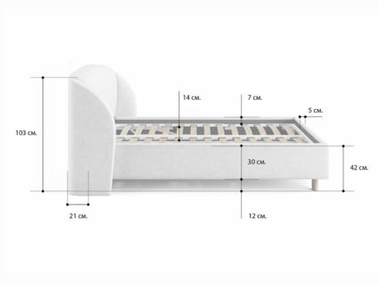 Кровать Сонум Valencia Кашемир Латте 80х190