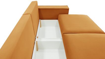 Диван Фиеста Мебель Софт 2 велюр Velutto 27 оранжевый