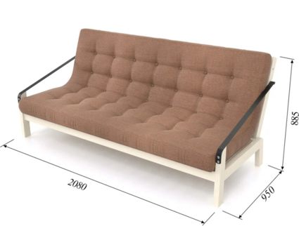 Диван Арско Локи трехместный коричневый Длина 208 см