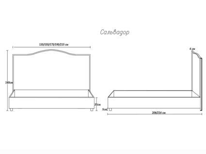 Кровать Димакс Сальвадор Альбус 160х190