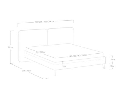 Кровать Сонум Brooklyn Экокожа Белая 140х190