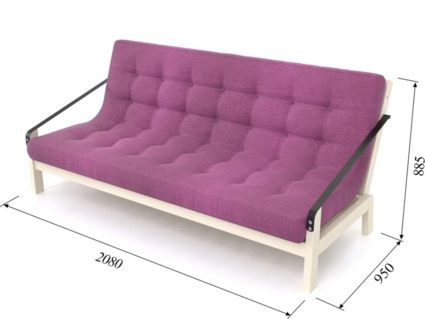 Диван Арско Локи трехместный сиреневый Длина 208 см