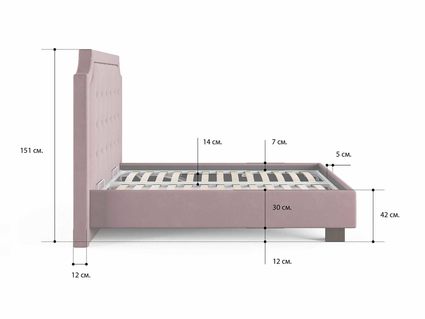 Кровать Сонум Elysium Рогожка Деним
